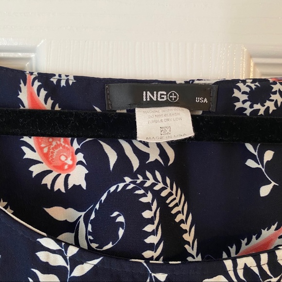 ING Short Sleeve Cut Out Back Blouse - Picture 2 of 4